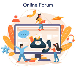 Call center online service or platform. Idea of customer service