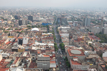 Fototapeta na wymiar Aerial view of Mexico City, Mexico