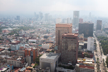 Obraz premium Aerial view of Mexico City, Mexico