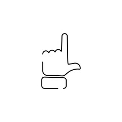 Abstract flat style line icon hand emoji emoticon direction