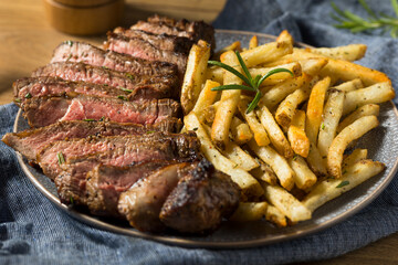 Homemade Rosemary Steak and French Fries