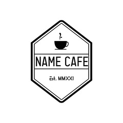 An attractive vintage cafe logo design for your company or restaurant