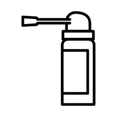 Medical spray flat icon. Pictogram for web. Line stroke. Isolated on white background. Vector eps10. Preparats for health