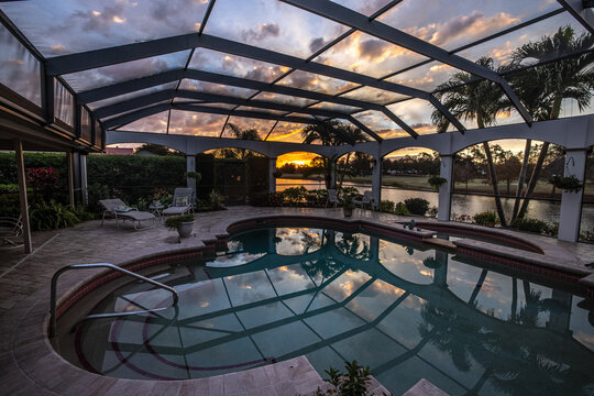Swimming pool reflections