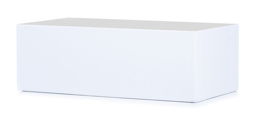 White mobile phone box on white background isolation