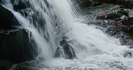 Cascade waterfall river in tropical forest