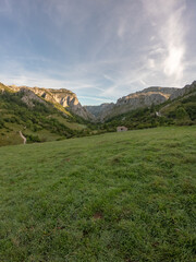 Fototapeta na wymiar The River Duje valley near Sotres, Picos de Europa, Asturias, Spain.