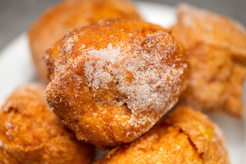 typical portuguese Christmas sweets on white plate
