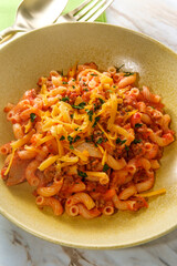 Cheesy Beef Macaroni Pasta