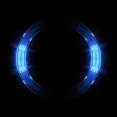 Vivid abstract background. Beautiful design of rotation frame.  .Mystical portal. Bright sphere lens. Rotating lines. Glow ring. .Magic neon ball. Led blurred swirl. Spiral glint lines. HUD