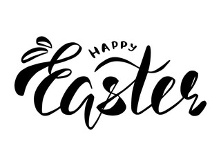 Happy easter lettering. Greeteng card.