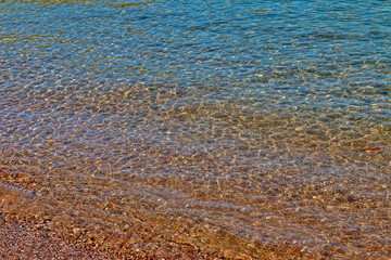 Rocky Coast. Surface Adriatic Sea