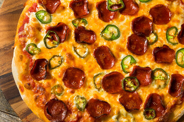 Homemade Spicy Jalapeno Pepperoni PIzza