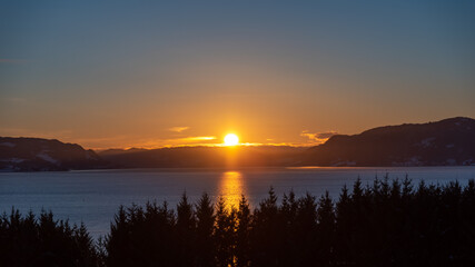 Sunset over Orkanger, Norway