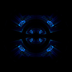 Vivid abstract background. Beautiful design of rotation frame.  .Mystical portal. Bright sphere lens. Rotating lines. Glow ring. .Magic neon ball. Led blurred swirl. Spiral glint lines. HUD