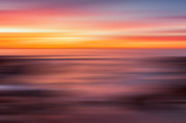 Fototapeta na wymiar A beautiful and spectacular sunset by the sea