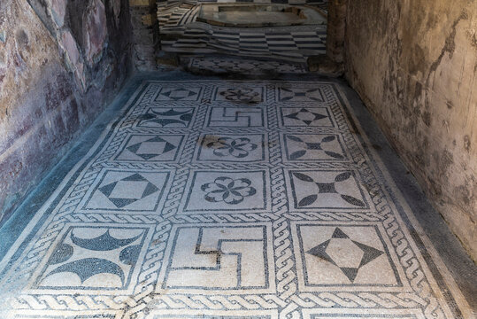 Ruins of the ancient archaeological site in Herculaneum, Italy