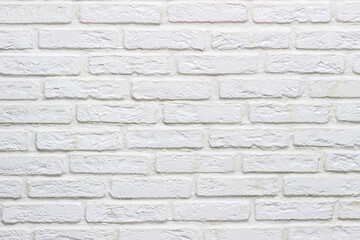 Modern abstract white brick wall textured background for text or design. Close up