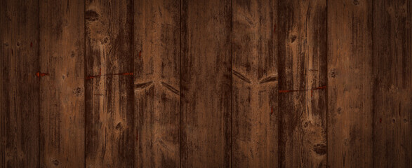 old brown rustic dark wooden texture - wood timber background panorama long banner	