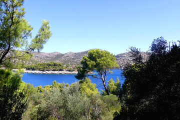 Fototapeta na wymiar Picturesque Mediterranean landscape on island Lastovo, Croatia.