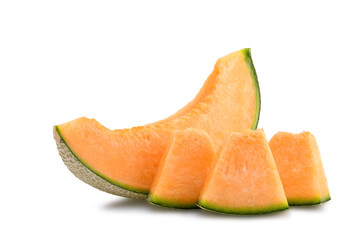Fototapeta na wymiar cantaloupe melon isolated on white background
