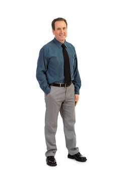 Male Teacher Or Businessman Smiles At Camera