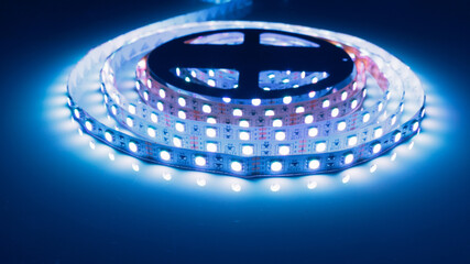 led strip blue light roll
