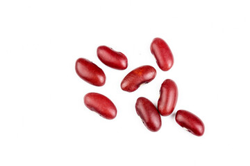 Heap of red beans. Raw beans texture background.