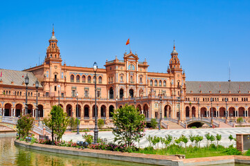 Fototapeta premium Spain square in Seville, Andalusia, Spain