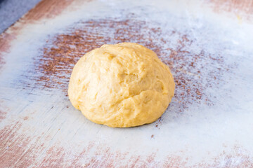 Raw dough for polish traditional angel wings known in Poland as faworki.