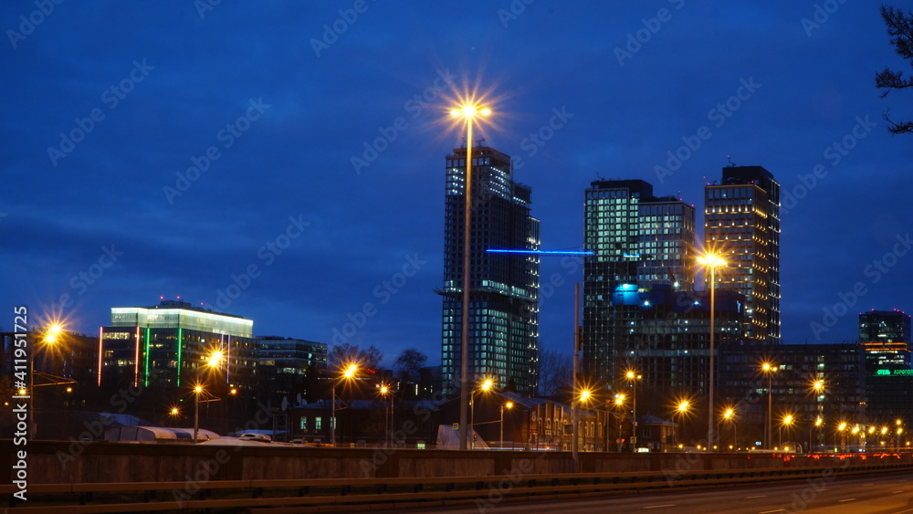 Wall mural view of the city