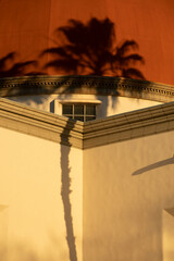 Sunset view of the historic Spanish Colonial era Mission Church in San Juan Capistrano, California, USA.