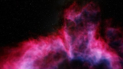 Space background with nebula and stars, nebula in deep space, abstract colorful background 3d render