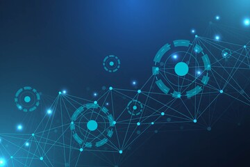 Big Data Visualization Background. Modern futuristic virtual abstract background. Science network pattern, connecting lines and dots. Global network connection .