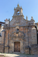 Fototapeta na wymiar Puebla de Sanabria, Spain - September 6, 2020: Chapel of San Cayetano in center historic of Puebla de Sanabria.