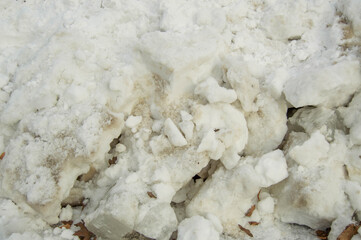 The texture is not equal to pieces of snow