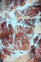 Fresh raw frozen marbled beef meat, for backgrounds or textures