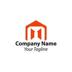 Abstract letter M logotype. Modern logo idea sign. Universal symbol vector icon.