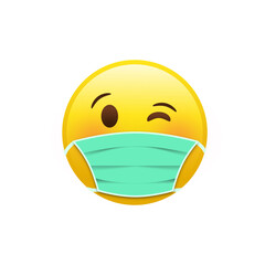Emoji in face mask