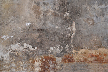 Texture of old gray concrete wall for background