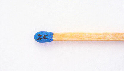 matchstick with faces painted on the heads