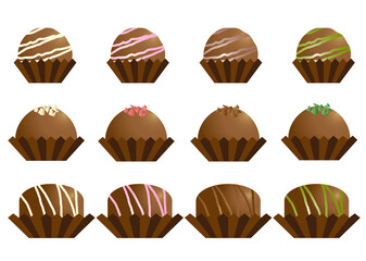 39_February_Valentine_illustration_Truffle chocolate in a cup