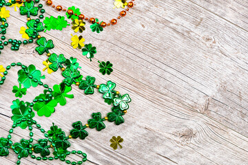 St. Patrick's Day Holiday Background With Beads