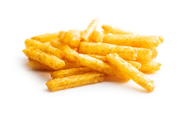 French fries. Salted snack. Potato chips.