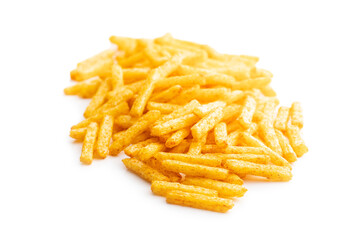 French fries. Salted snack. Potato chips.