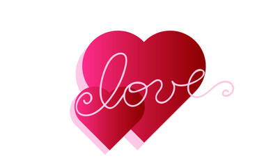 Heart and Love Lettering