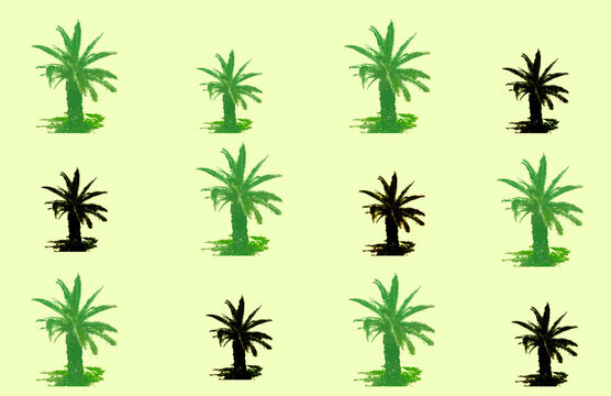 Palm tree seamless pattern 
