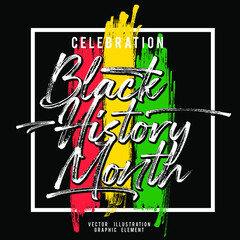 black history month celebration element vector illustration