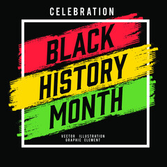 black history month celebration element vector illustration