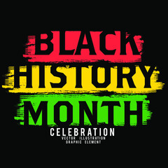 Naklejka na ściany i meble black history month celebration element vector illustration
